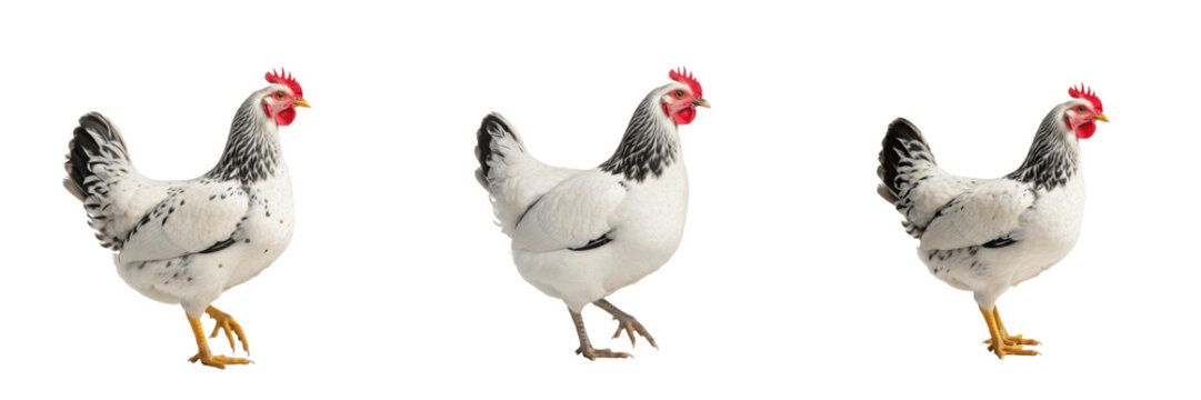 Delaware Chicken Standing Heritage Breed - Gallus gallus domesticus - American Poultry - Poule Delaware - Delaware Huhn - Dual Purpose Livestock Photography SEO for Farming and Agriculture