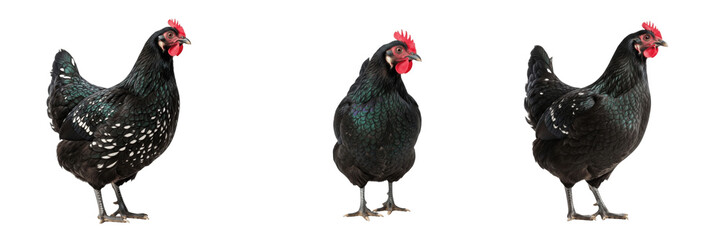 Black Wyandotte Chicken Standing Heritage Breed - Gallus gallus domesticus - Poule Wyandotte Noire - Wyandotte Huhn - SEO Optimized American Heritage Poultry Farming Livestock Photography Image © Homelander