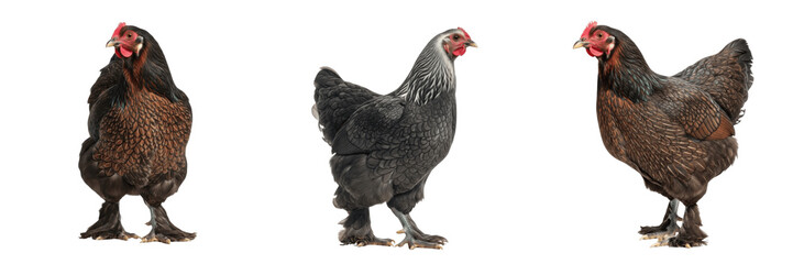 Brahma Dark Variety Chicken Standing Feathered Legs - Gallus gallus domesticus - Poule Brahma Foncée - Brahma Huhn - SEO Optimized Giant Poultry Heritage Farming Livestock Photography Image © Homelander