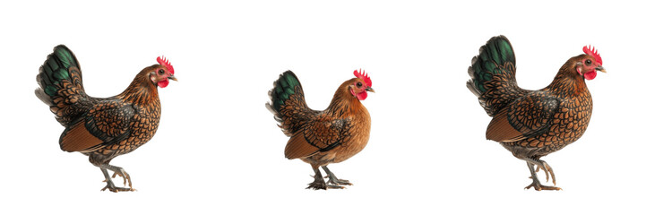 Bantam Chicken Standing Small Size Heritage - Gallus gallus domesticus - Poule Naine - Zwerghuhn - SEO Optimized Miniature Ornamental Poultry Farming Livestock Photography Image for Commercial Use © Homelander