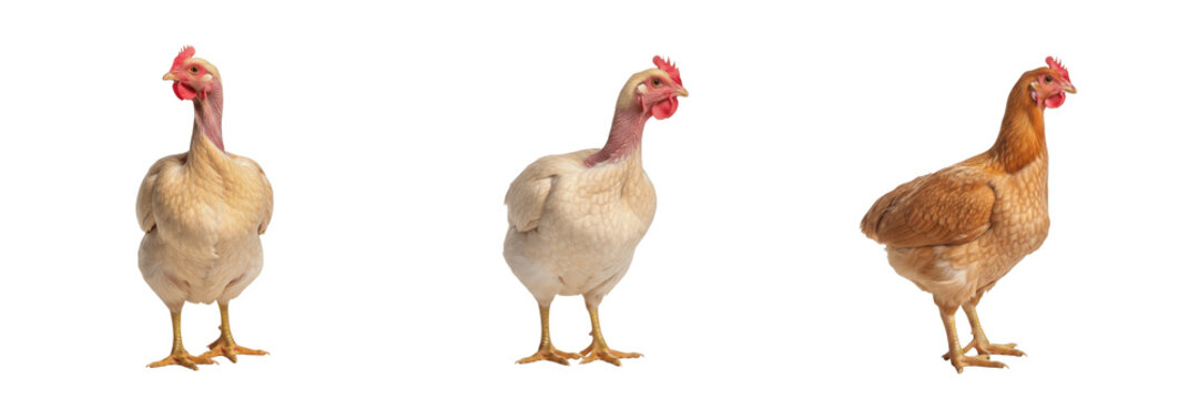 Naked Neck Hen Standing Visible Bare Neck - Gallus gallus domesticus - Poule Cou Nu - Nackthals - SEO Optimized Unique Poultry Heritage Farming Resilient Livestock Photography Image for Agriculture