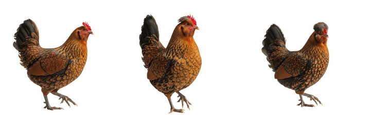 Buckeye Rooster Standing Deep Red Feathers - Gallus gallus domesticus - Coq Buckeye - Buckeye Hahn - SEO Optimized American Heritage Poultry Farming Cold Hardy Livestock Photography for Agriculture Us © Homelander