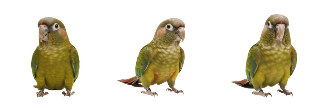 Sun Conure Standing with Curious Expression - Aratinga solstitialis - Cotorra del Sol - Sonnensittich - Vibrant Yellow and Orange Parrot SEO Optimized Photography for Wildlife Promotion
