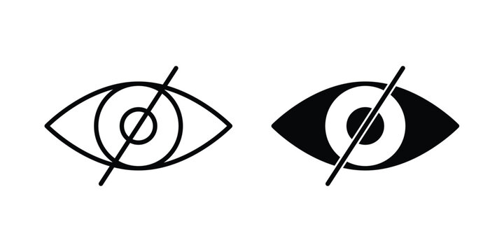 Sensitive content icon design concept. Stroke and flat icons set