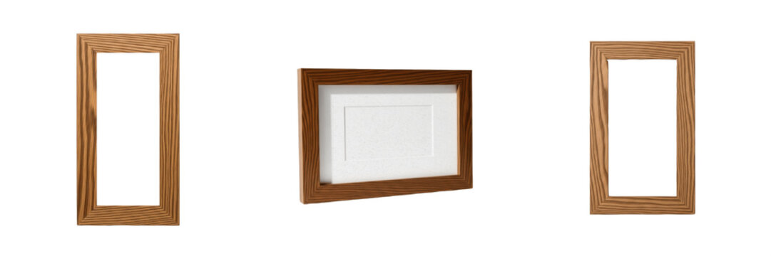 Dark Oak Rectangular Photo Frame - Cadre photo rectangulaire en ch&ecirc;ne fonc&eacute; - Dunkler Eichenholzrahmen - Marco de roble oscuro - Heavy Timber Border for Sophisticated Interior Design