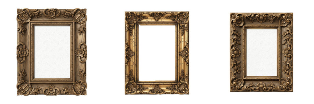 Ornate Victorian Style Frame - Cadre de style victorien orn&eacute; - Prunkvoller Rahmen im viktorianischen Stil - Marco de estilo victoriano ornamentado - Historical Decorative Wall Art Border