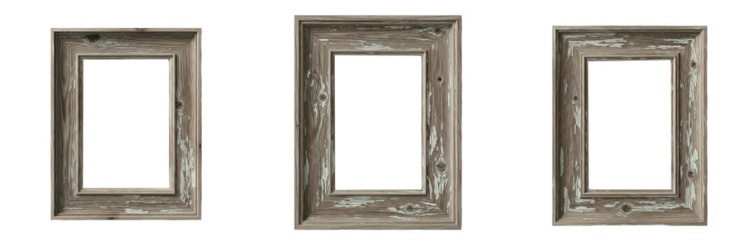 Weathered Rustic Farmhouse Frame - Cadre de ferme rustique vieilli - Verwitterter Landhausrahmen - Marco de granja r&uacute;stico desgastado - Country Style Natural Wood Border for Photos