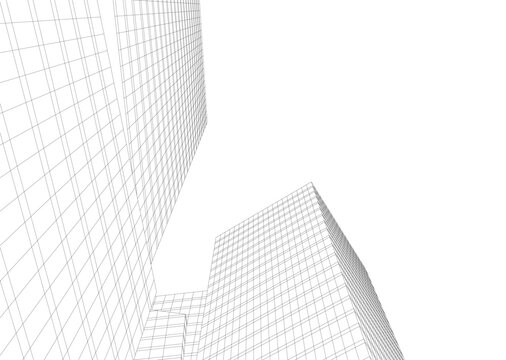 Building 3d structure. Architectural background. 