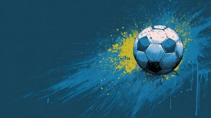 Fototapeta premium Football sports banner template abstract background design.