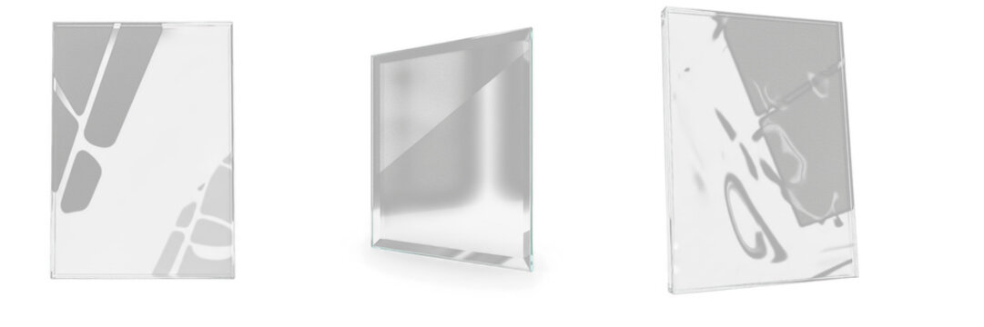 Glossy Reflection Glass Frame Mockup - Cadre en verre &agrave; r&eacute;flexion brillante - Hochgl&auml;nzender Glasrahmen - Marco de vidrio con reflejo brillante - High Quality Mirror Finish Surface Design Asset