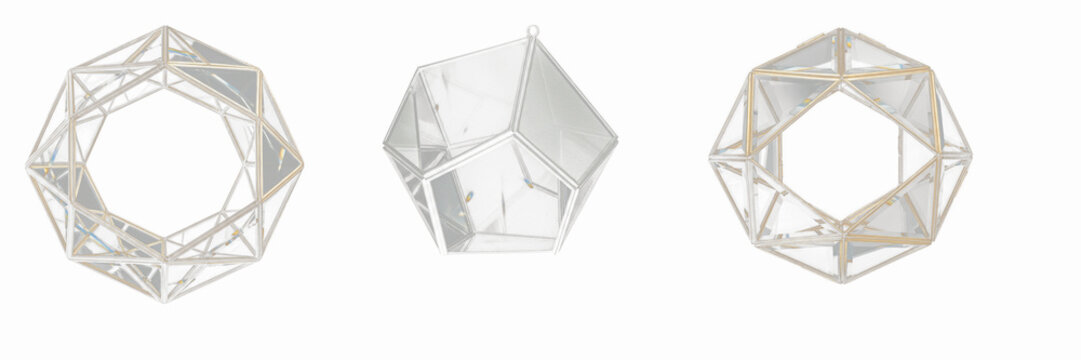 Geometric Glass Frame Hexagon Mockup - Cadre hexagonal en verre g&eacute;om&eacute;trique - Sechseckiger Glasrahmen - Marco de vidrio hexagonal - Modern Honeycomb Shape Border Design Graphic for Creative Media