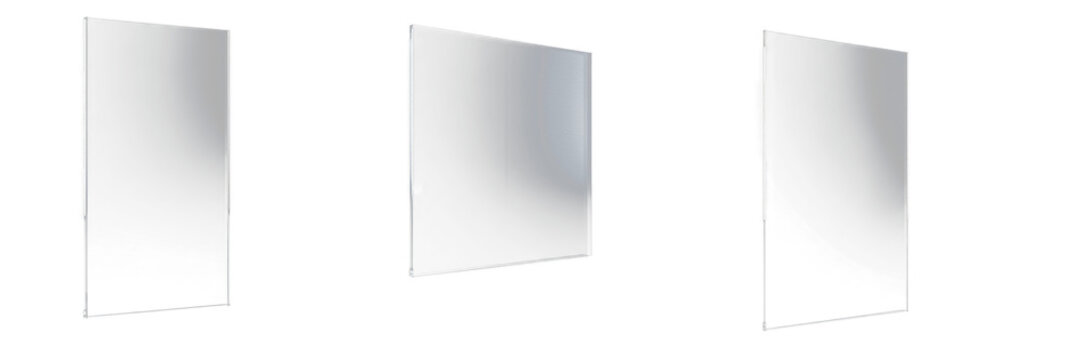 Frameless Glass Panel Mockup - Panneau en verre sans cadre - Rahmenloses Glaspaneel - Panel de vidrio sin marco - Clean Seamless Architectural Design Graphic Asset for Modern Office and Home
