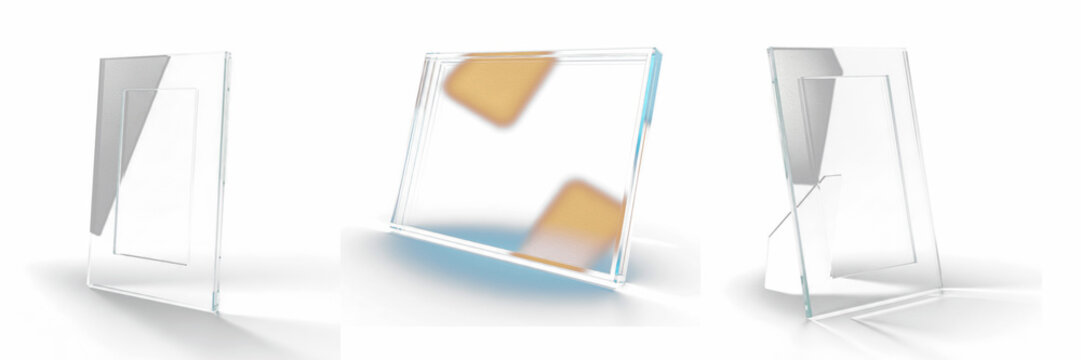 Spark Reflection Glass Frame Mockup - Cadre en verre avec r&eacute;flexion d'&eacute;tincelles - Funkenreflexions-Glasrahmen - Marco de vidrio con reflejo de chispas - Glitzy Festive Light Effect Design Resource