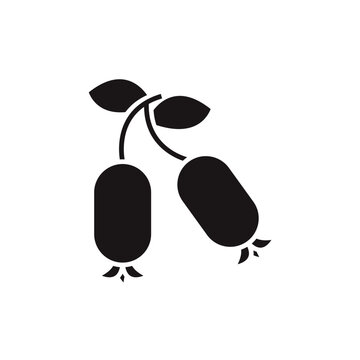 barberry icons minimalist flat style design, barberry Vector illustration on white background