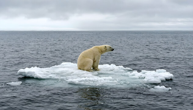 Polar Bear on Floating Ice