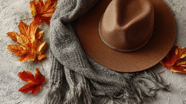 Autumn Accessories with Fall Leaves