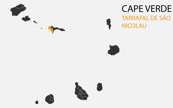 Cape Verde png map with islands, Cape Verde island map, Cape Verde S&atilde;o Nicolau, Tarrafal de São Nicolau