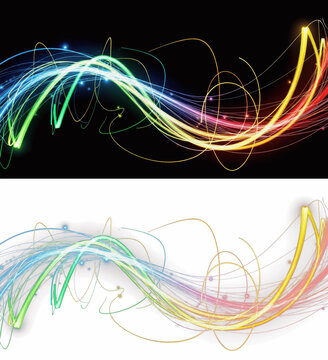 Abstract Energy Light Lines - Lignes lumineuses d'&eacute;nergie abstraites - Abstrakte Energielichtlinien - L&iacute;neas de luz de energ&iacute;a abstractas - High Speed Motion Blur Digital Art Graphic Background