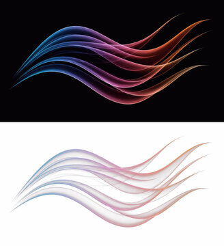 Abstract Gradient Light Waves - Vagues lumineuses d&eacute;grad&eacute;es abstraites - Abstrakte Verlaufslichtwellen - Ondas de luz de gradiente abstractas - Energy Flowing Aesthetic Graphic Background Resource