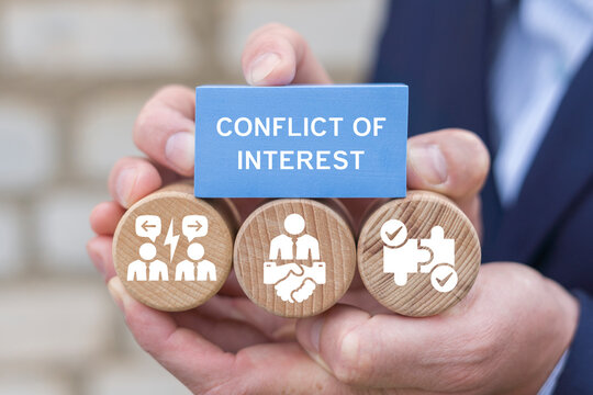 Business concept of conflict of interest.