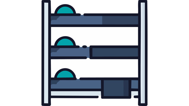 Minimal interface layout showing structured content blocks and navigation bars in clean modern dashboard style vector