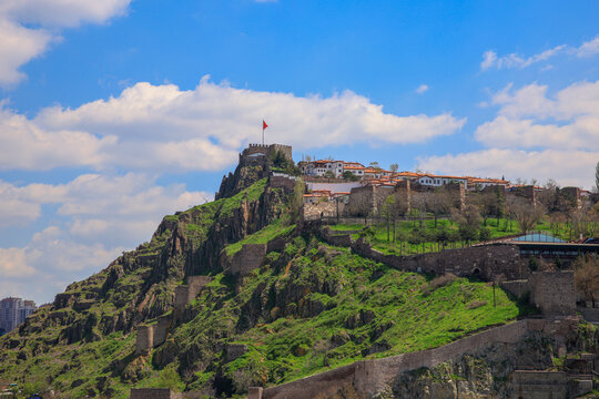 City view an ankara castle in ulus ankara turkey