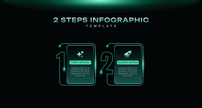 Timeline black infographic template with step journey and numbered layout. Modern business presentation graph with icons, clean vector design for workflow, data visualization, process illustration.