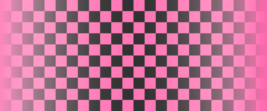 Marble checkerboard background with gradient frame in pink and black colors