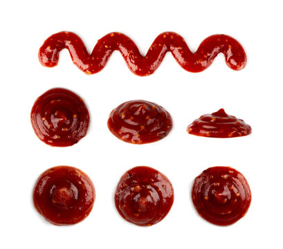 Bbq sauce splash isolated, barbecue ketchup stain