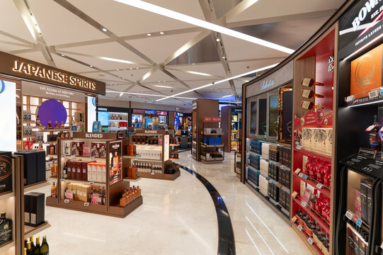 Branded spirits sections in retail environment