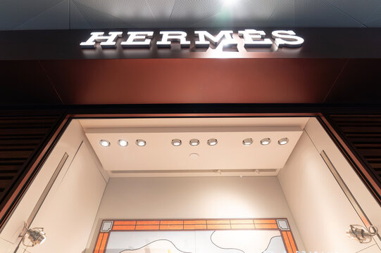 Hermes signage as seen in Changi Airport Terminal 1