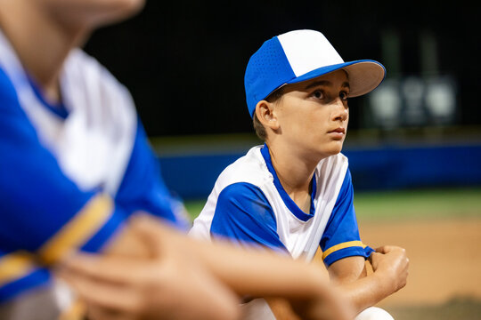 Young baseball Players Focus on coach explanation