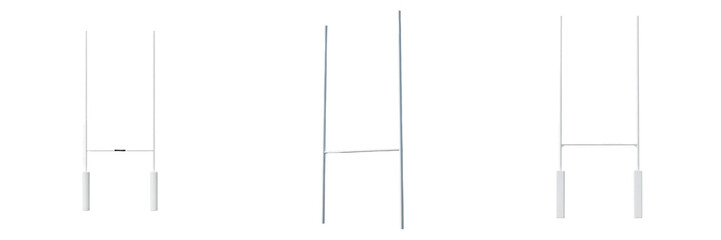Rugby goalpost H-shaped post Poste de rugby Poteau de rugby Rugby-Torpfosten professional stadium equipment for match play field facility metal structure goal line athletic gear © Sweet