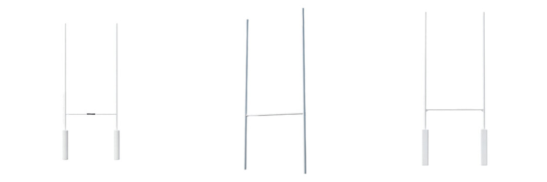 Rugby goalpost H-shaped post Poste de rugby Poteau de rugby Rugby-Torpfosten professional stadium equipment for match play field facility metal structure goal line athletic gear