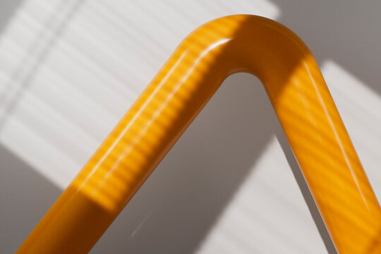 3D Orange Curved Tube with Window Light