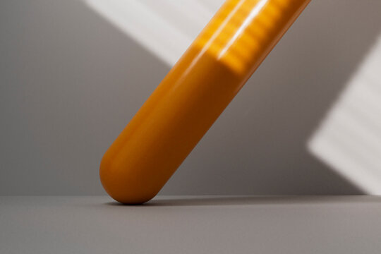 3D Orange Pipe Detail with Soft Shadows
