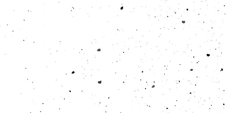 Minimal abstract scatter pattern with small black chips and dots, random terrazzo style fragments on light background, clean modern vector texture for surface design