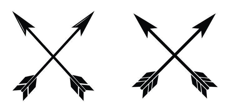 Four black arrows crossing each other in an x pattern