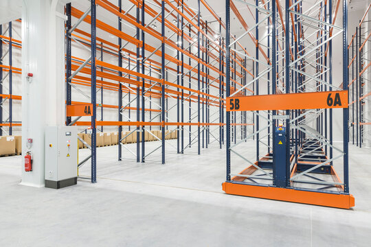 New empty industrial warehouse