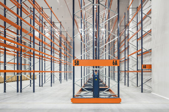 New empty industrial warehouse
