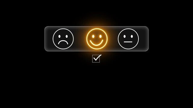 Online Customer Satisfaction Survey and Feedback. Motion graphics of feedback concept