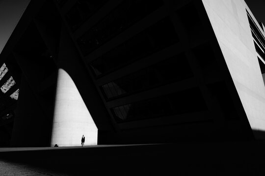 architecture black and white. Dallas City Hall