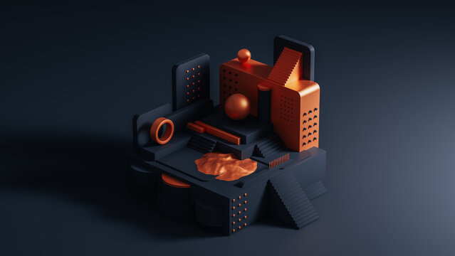 Discover geometric shapes in a stylish, luxury atmosphere