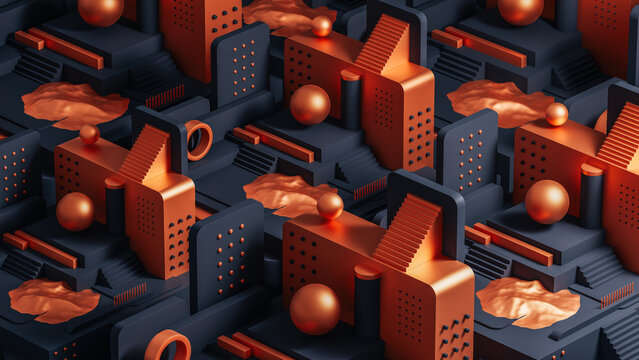 Discover geometric shapes in a stylish, luxury atmosphere