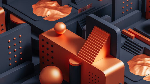 Discover geometric shapes in a stylish, luxury atmosphere