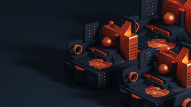 Discover geometric shapes in a stylish, luxury atmosphere