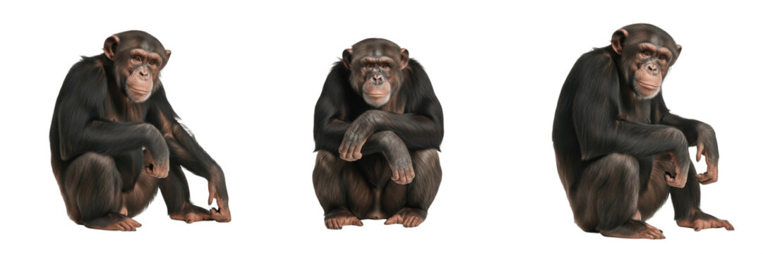 Common Chimpanzee Primate - Pan troglodytes - Chimpanz&eacute; - Chimpanc&eacute; - Intelligent Ape SEO Title - Human Relative Tool Using in the Jungle Canopy Wildlife Photography - Social Primate Behavior Portrait