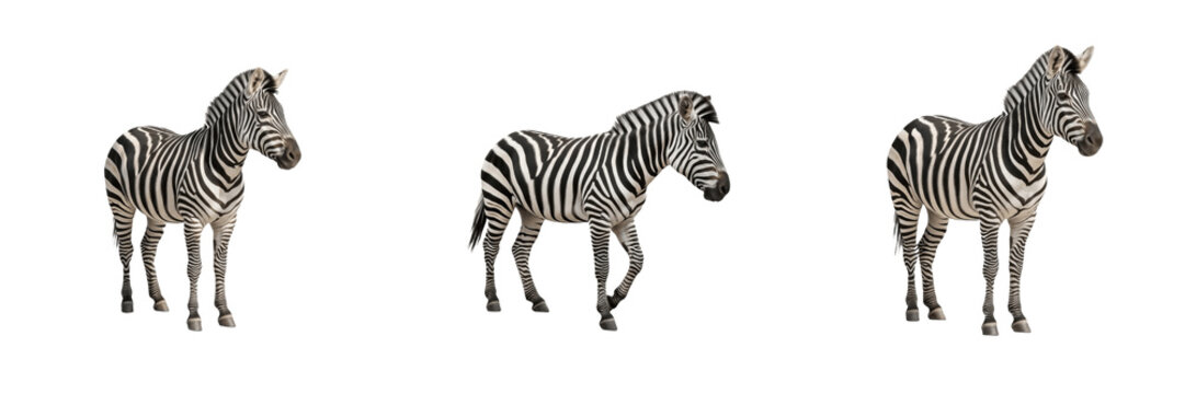 Plains Zebra Stripes - Equus quagga - Z&egrave;bre - Cebra - Striped Wild Horse SEO Title - Black and White Patterned Animal Grazing in Savanna Wildlife Photography - Iconic Safari Wildlife Portrait