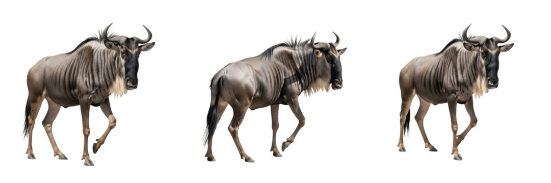 Blue Wildebeest Migration - Connochaetes taurinus - Gnou - &Ntilde;u - Migrating African Antelope SEO Title - Massive Herd Crossing the Mara River Wildlife Photography - Serengeti Ecosystem Safari Icon