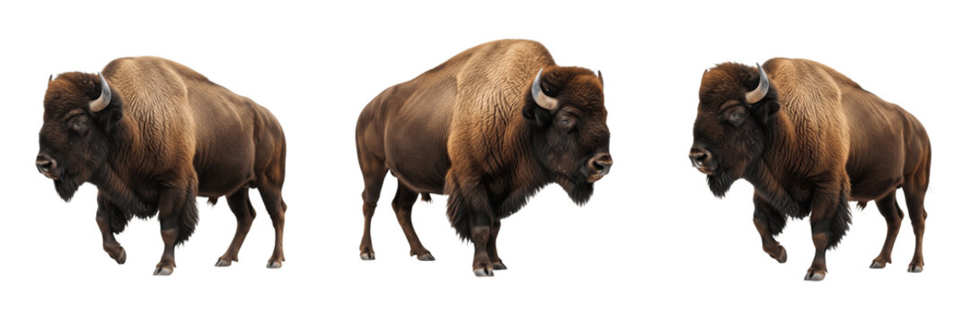 American Bison Portrait - Bison bison - Bison d'Am&eacute;rique - Bisonte - Massive Prairie Mammal SEO Title - North American Buffalo in National Park Wildlife Photography - Iconic Wilderness Animal